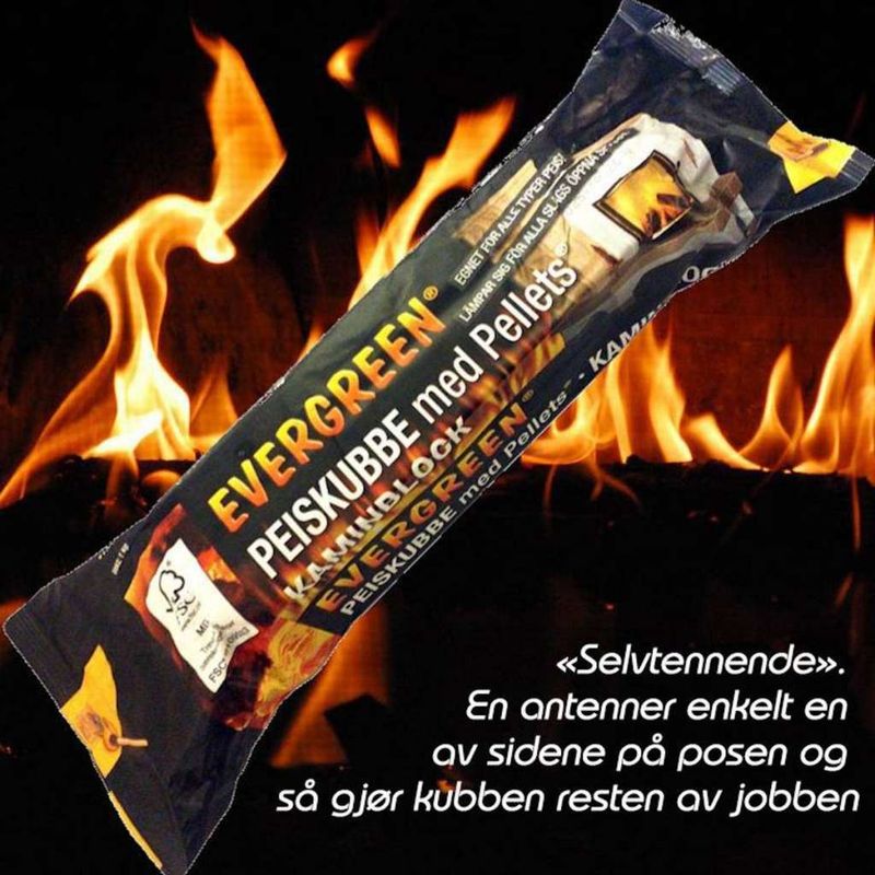 Lavrøykende & Selvtennende Peiskubber 3 pkn