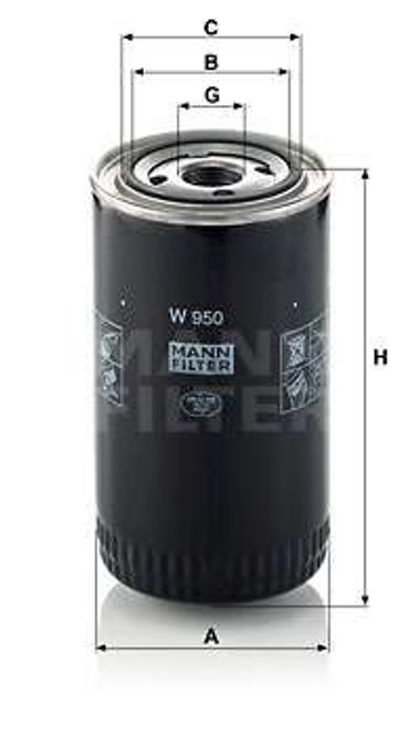 Hovedbilde Oljefilter Mf 4650/ 4545