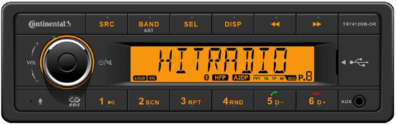 Continental DAB+ 12V bilstereo med antenner 
