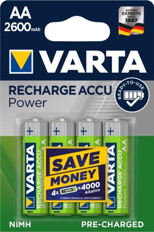 Batteri ladbart AA 2400 mAh