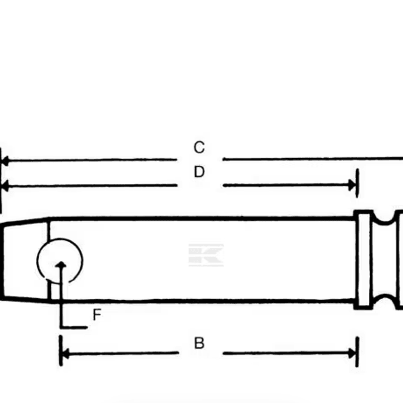 Toppstagsbolt 19x102mm