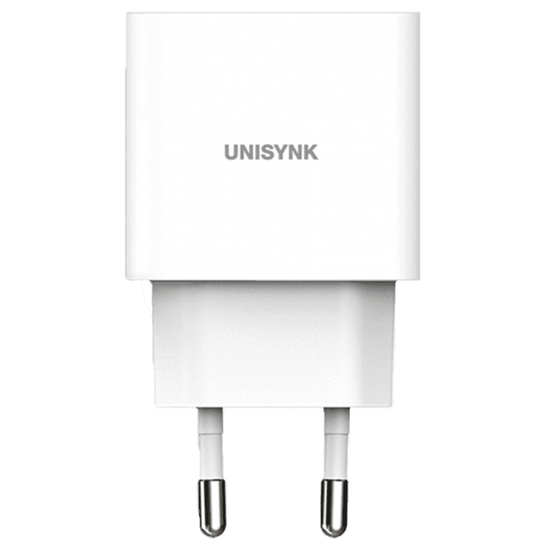 Unisynk USB-C Slim vegg USB-lader hvit