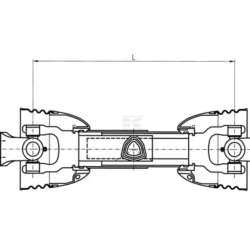 Kraftoverføringsaksel T60 med brytebolt – 1010 mm