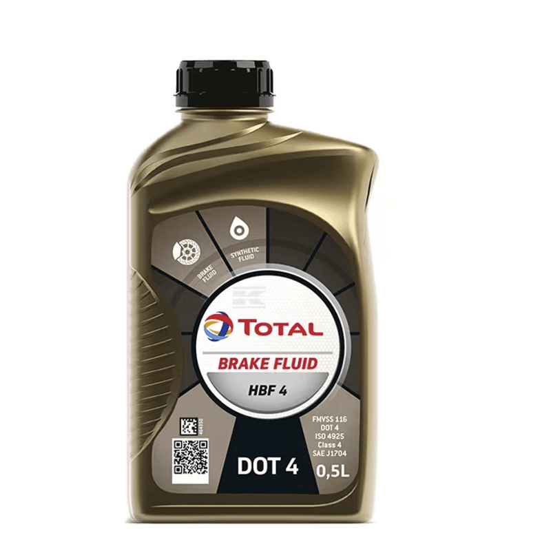 Total bremseveske HBF 4 0,5 ltr ink olje avjft 