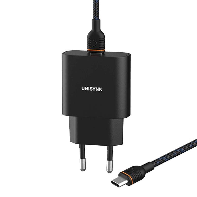 Unisynk USB-C lader 2m 220V 20W + kabel
